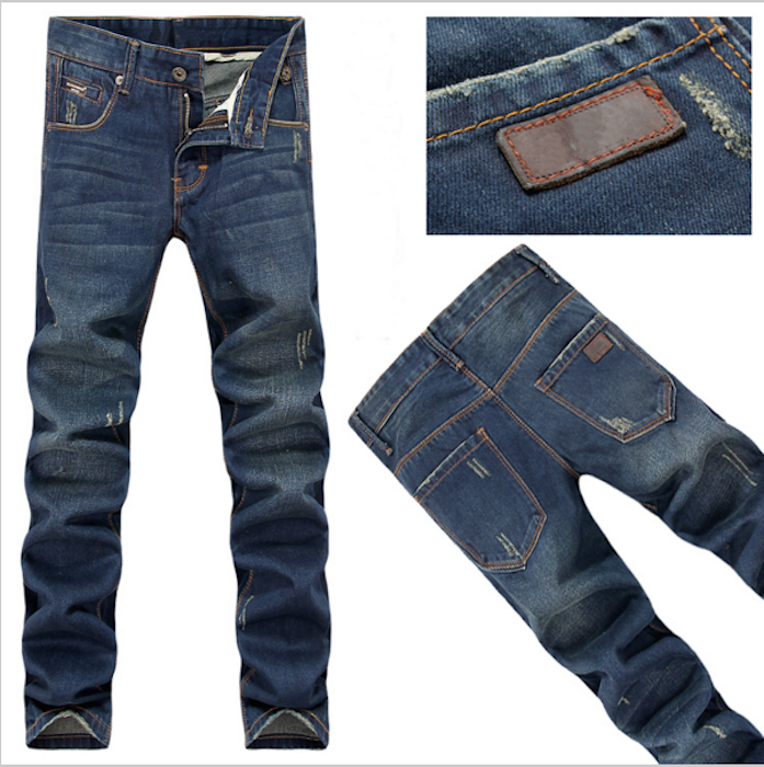 straight jeans back pocket 0666
